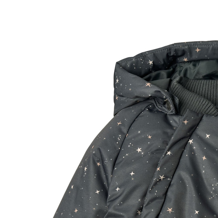 coat sea star puffer double zipper - black sea star