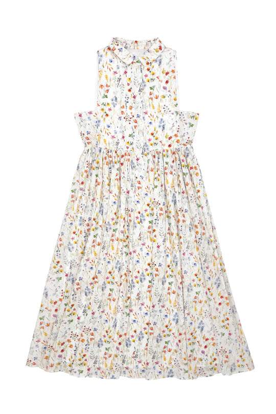 dress greta jumper multicolor flowers with collar - multi color