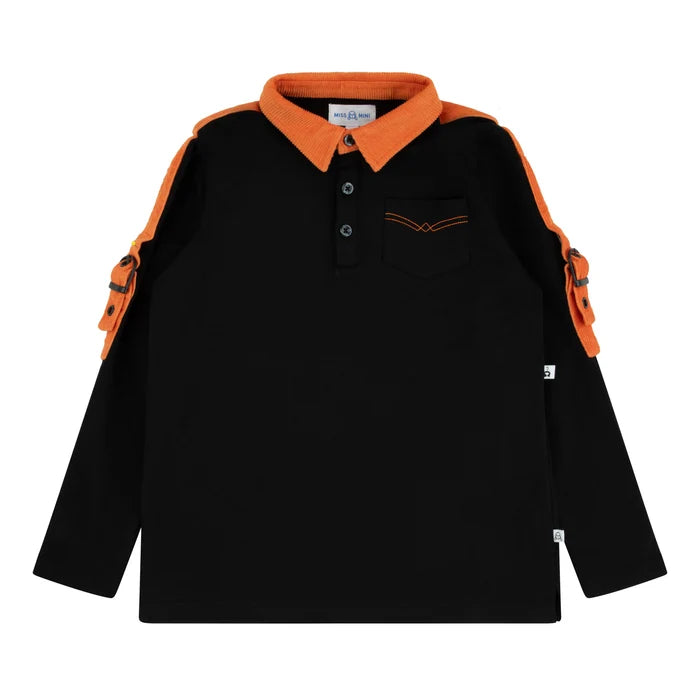 polo l/s bold cord - orange