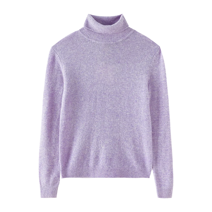 top l/s wool turtleneck - lavender