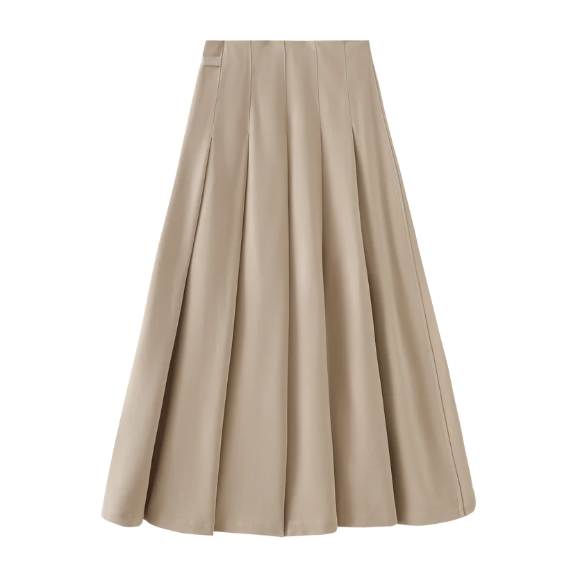 skirt with side strap - beige