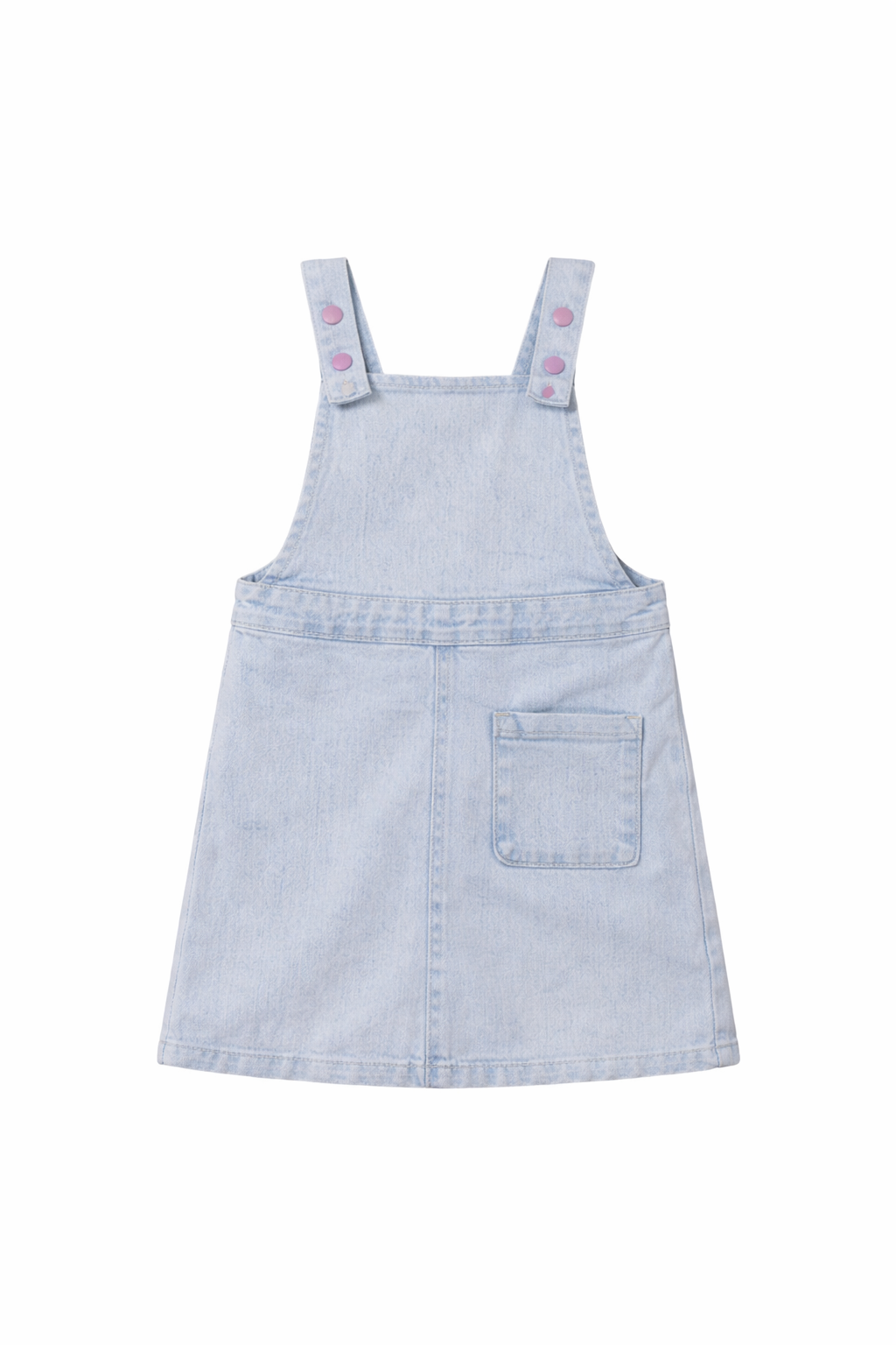dress denim snaps pinafore jumper - light blue-86