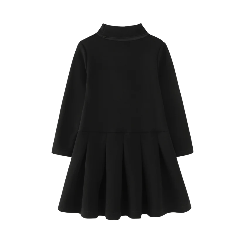 dress turtleneck heart - black