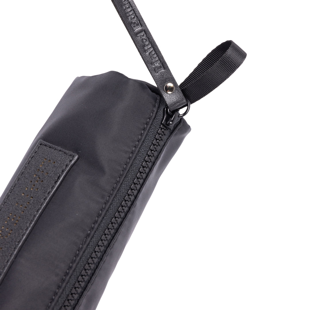 perforated leather pencil case - black