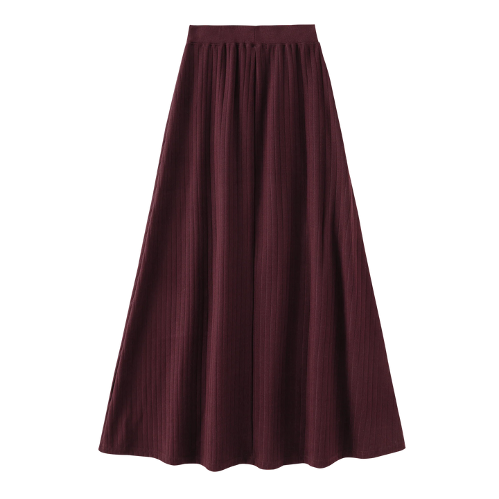 skirt ribbed maxi - burgundy
