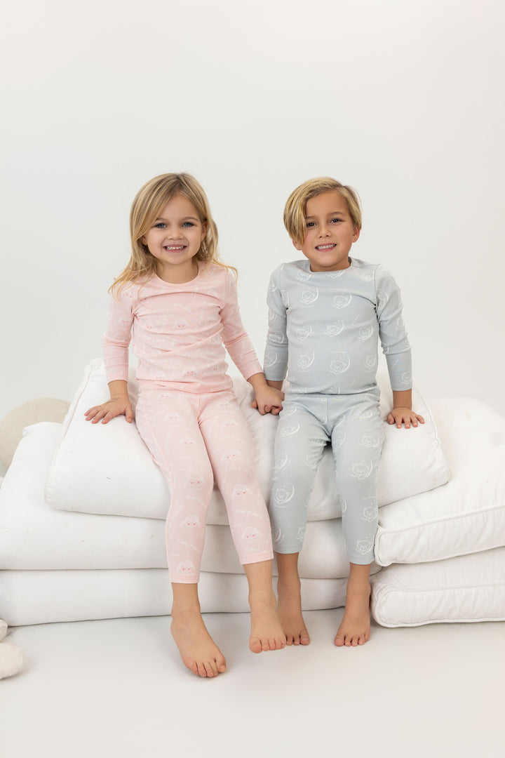 girlie printed pajama - light pink
