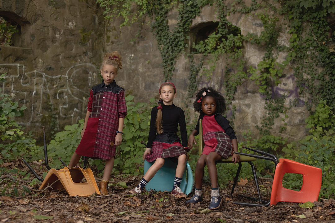 dress denim plaid shirt style - cherry-93