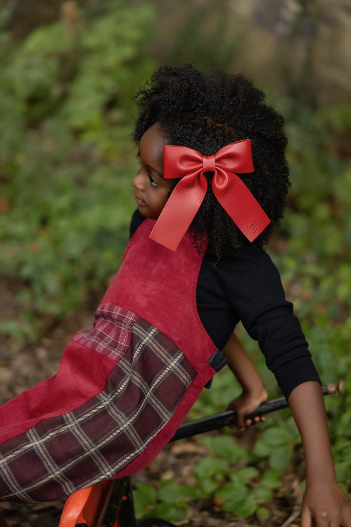 dress denim paid pinafore jumper - cherry-93