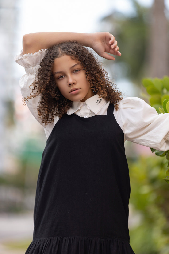 shirt l/s ric rac blouse - white-310