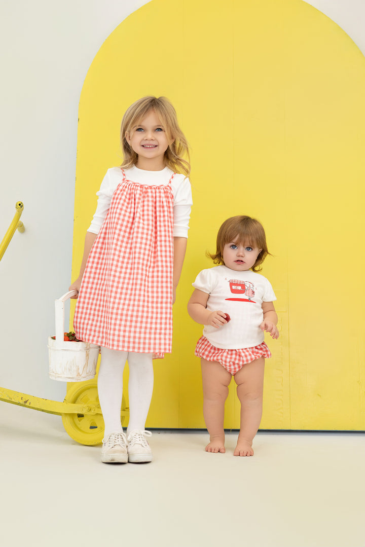 little girl cherry jam t-shirt - white