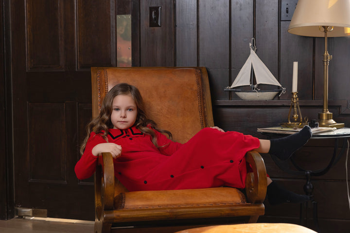 maxi dress captain cozy - red