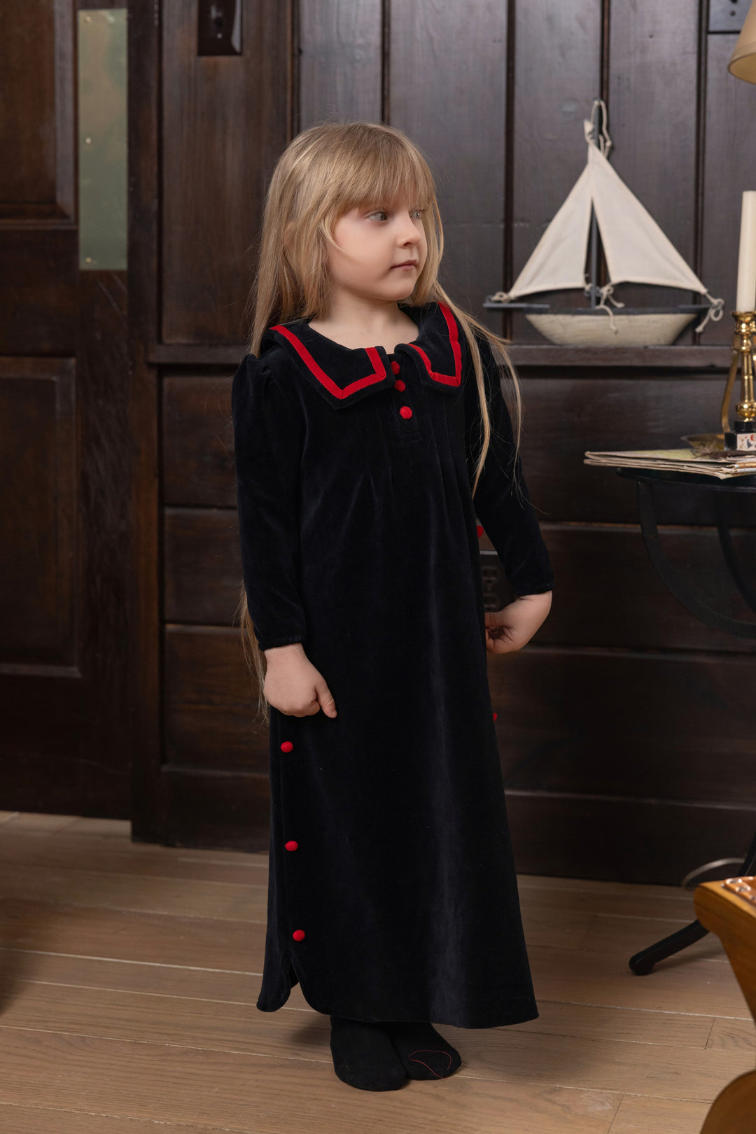 maxi dress captain cozy - black