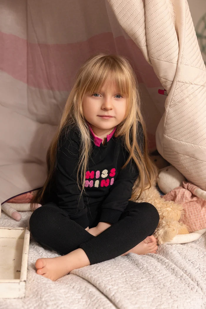 pajamas branded balloon - black/pink