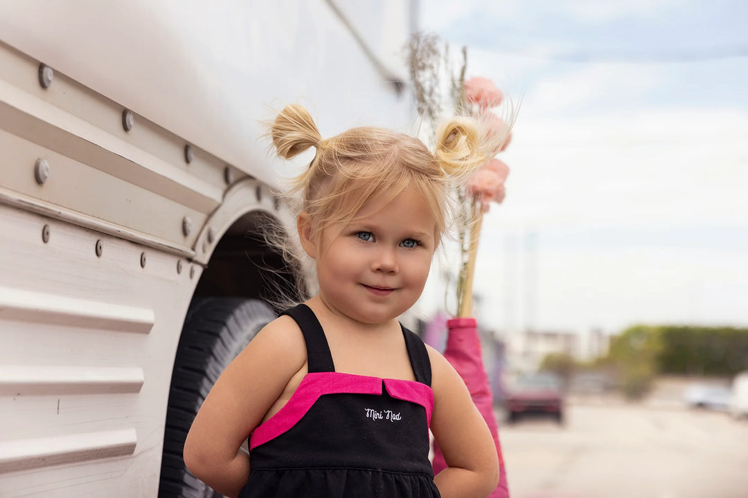 one piece pinafore - black-110