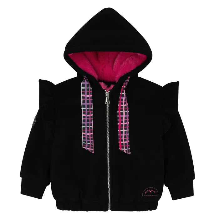 jacket fur sweater - pink