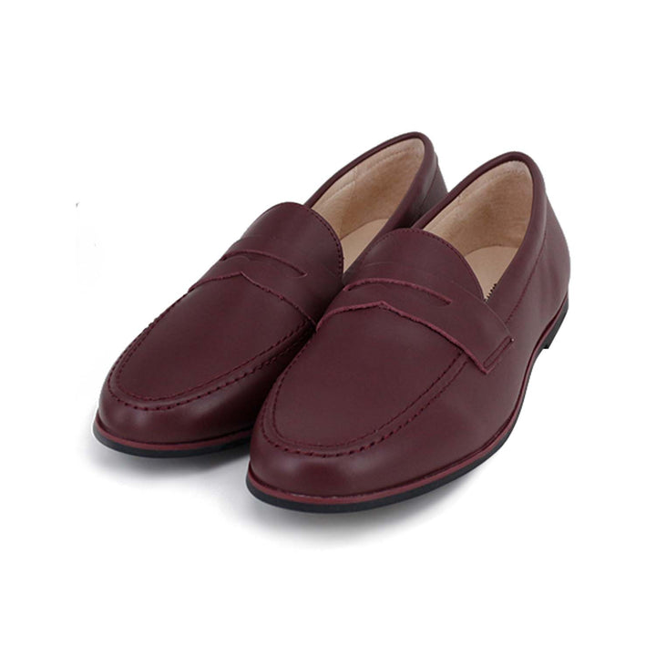 shoes ecolier leather loafers - burgundy leather