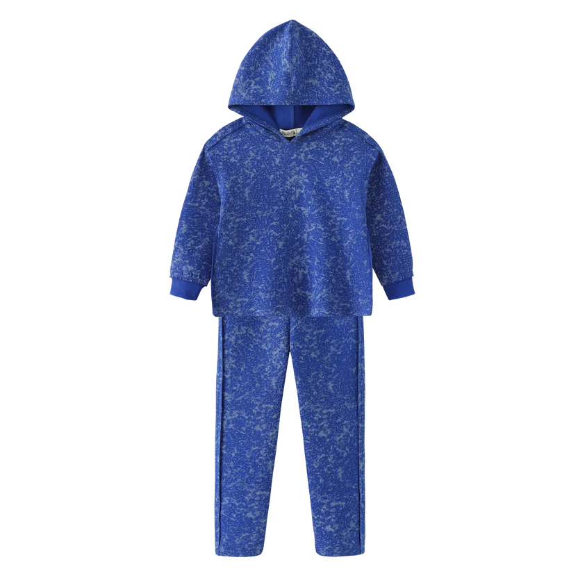 set outfit washed tracksuit - royal blue
