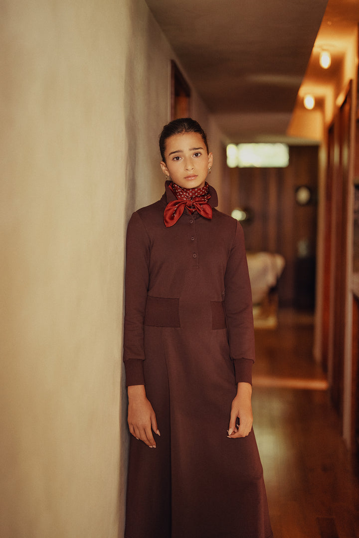 dress waisted shirt style sweatshirt - burgundy