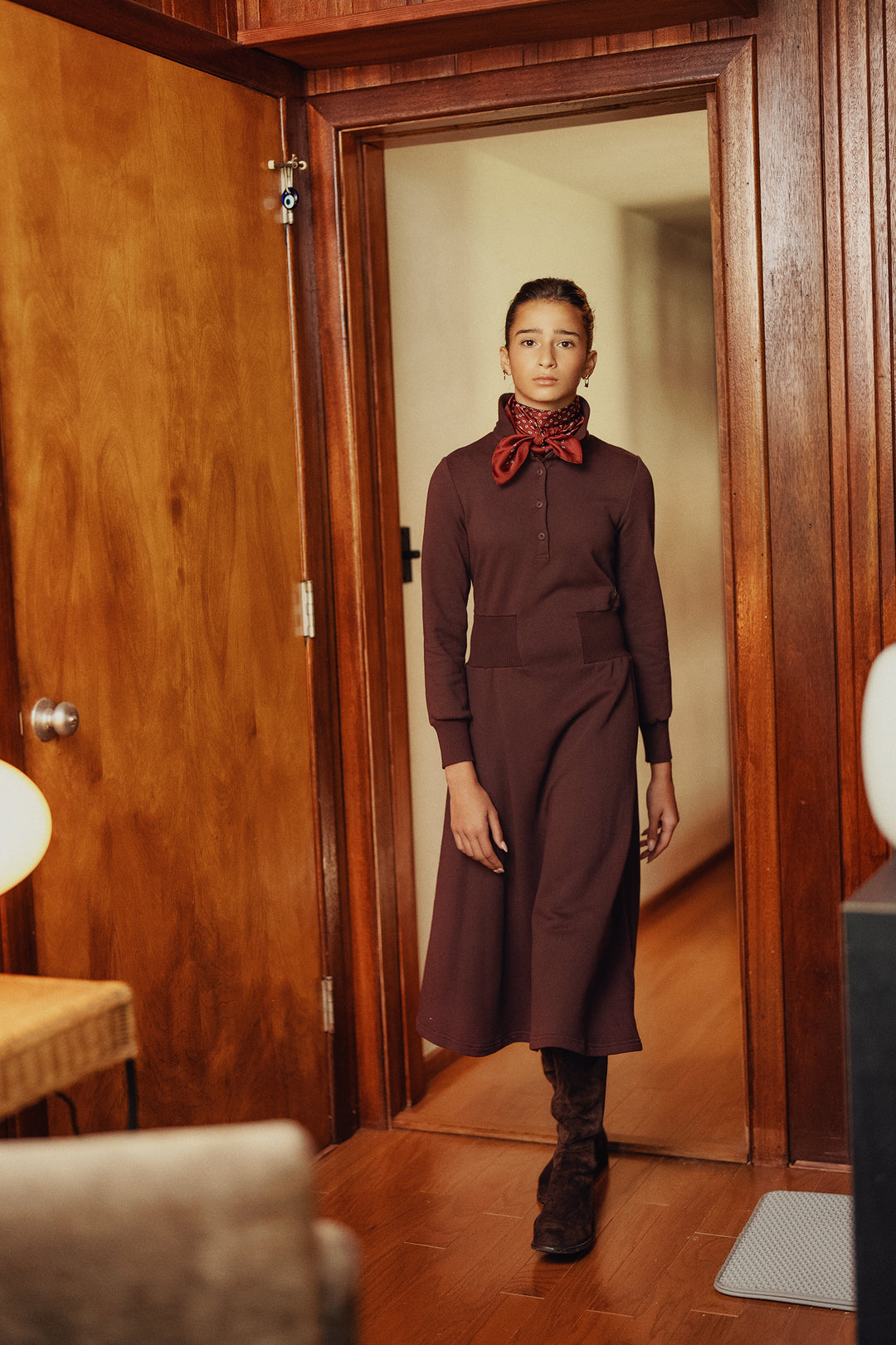 dress waisted shirt style sweatshirt - burgundy