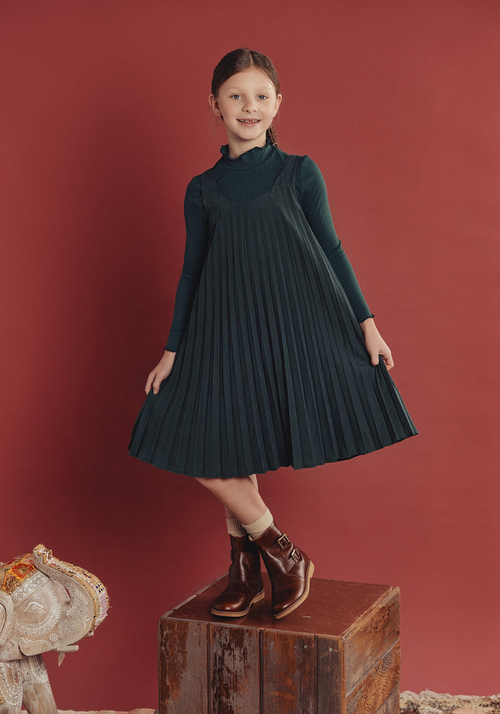 dress pleated jumper with top cooper - green