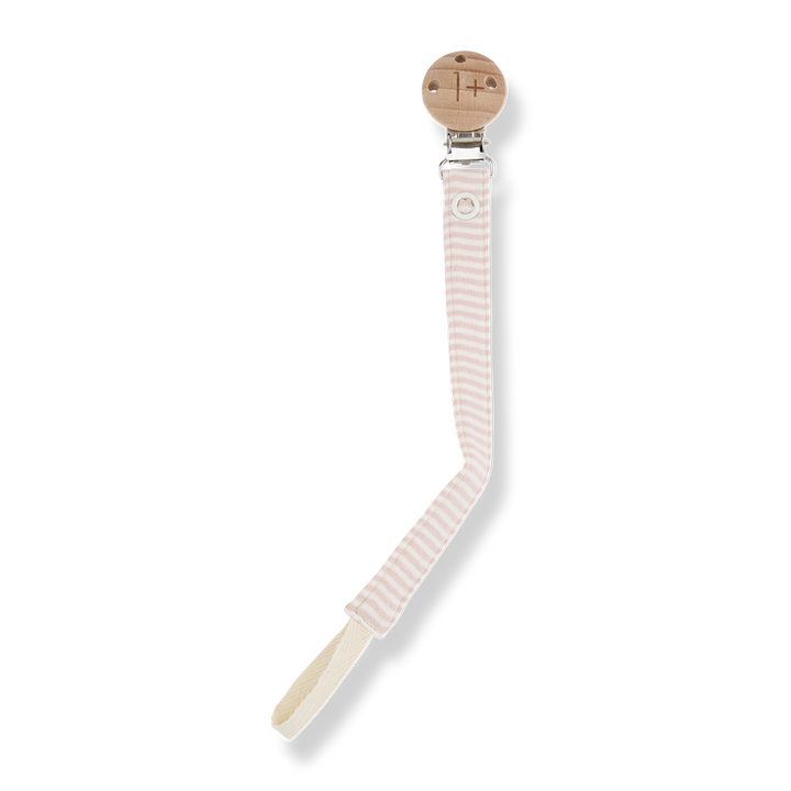 pacifier clip striped - nude