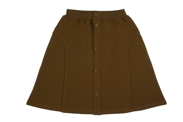 set outfit scuba skirt and ribbed turtleneck - camel