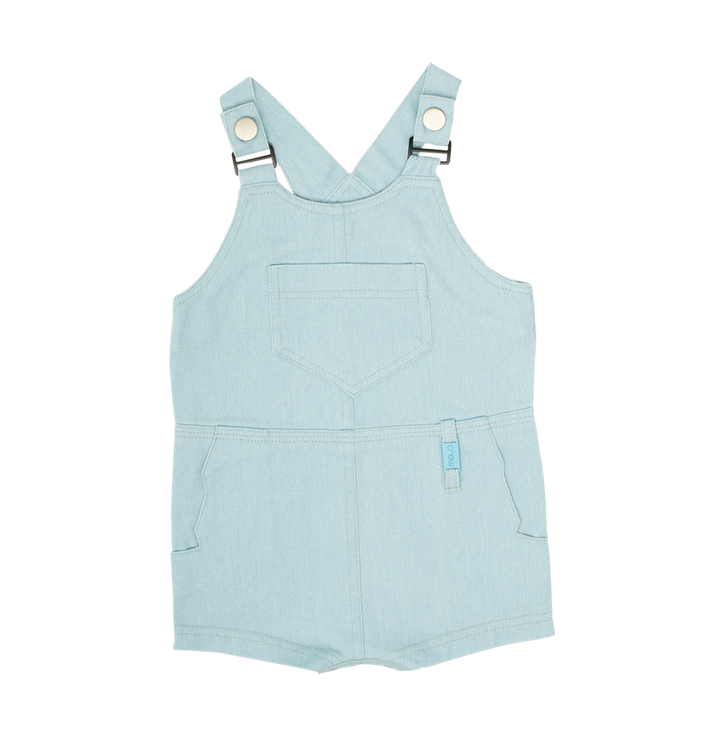 one piece denim pocket overalls - blue