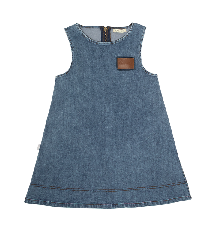 dress denim patch jumper - blue