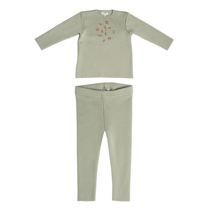 set outfit scuba sweat geo shapes - sage