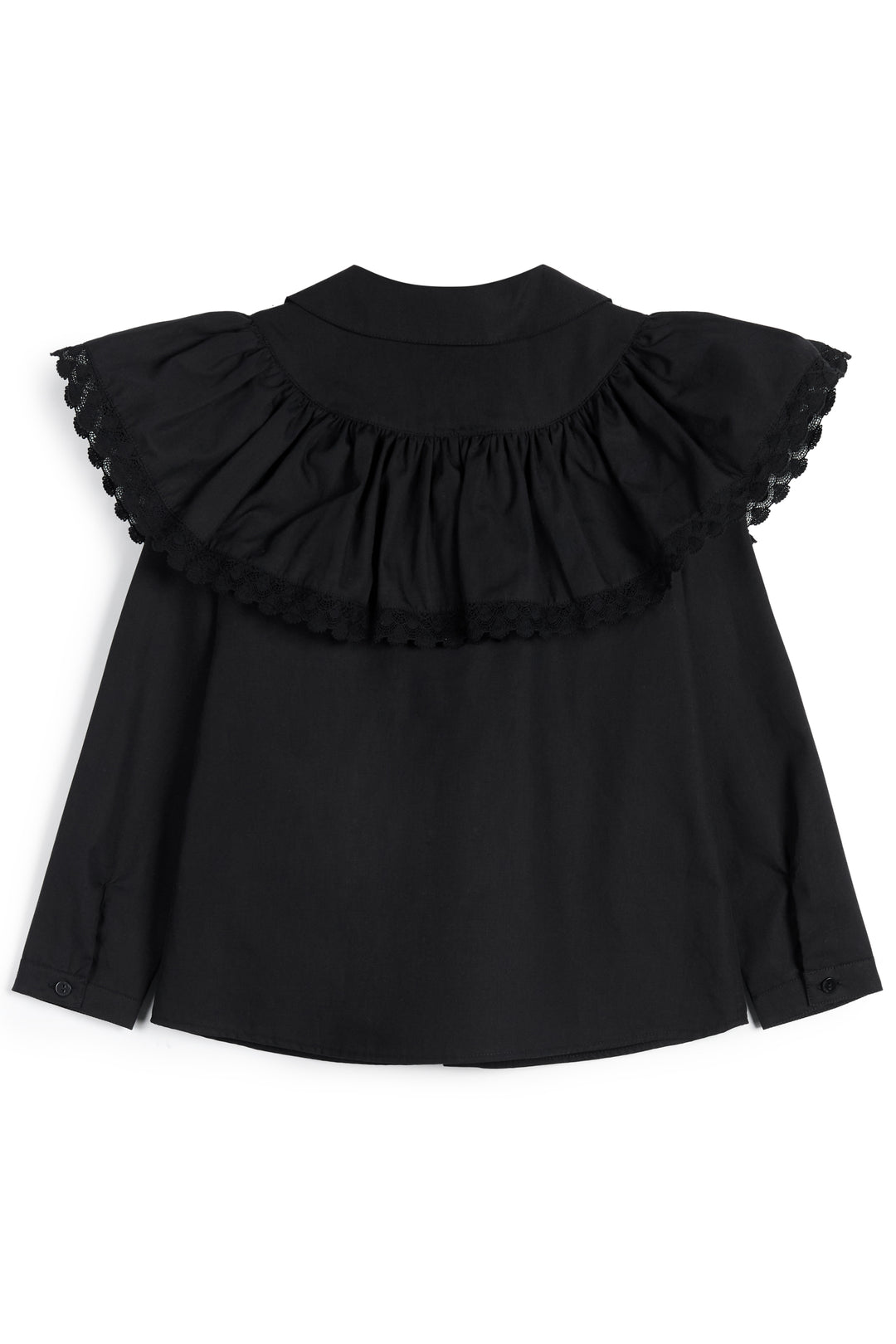 shirt l/s frill collar - alzira preto