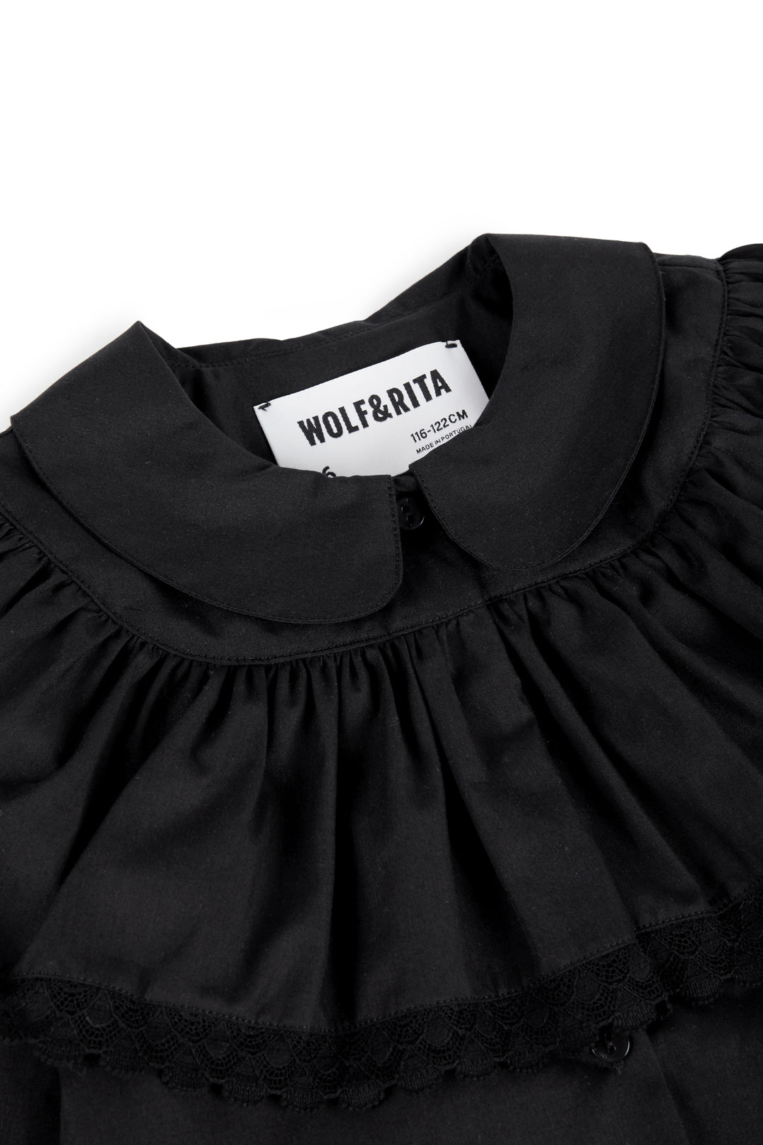 shirt l/s frill collar - alzira preto