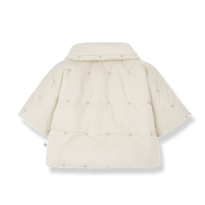 jacket padded x print collared - ecru
