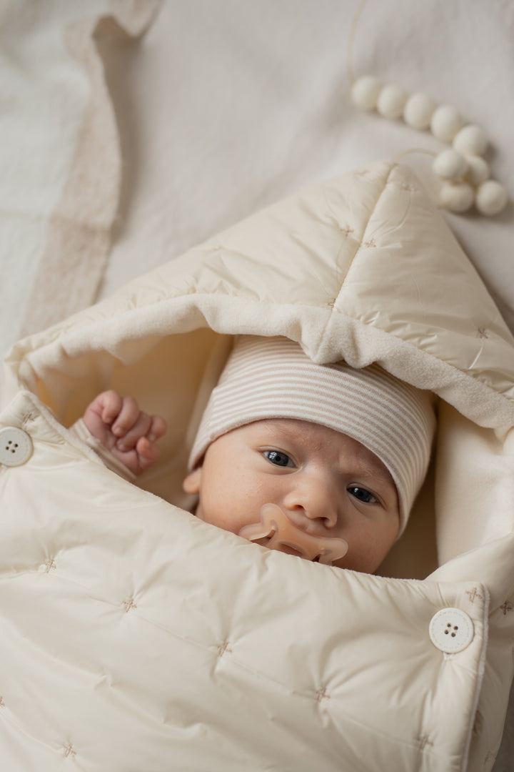 bunting padded x print - ecru