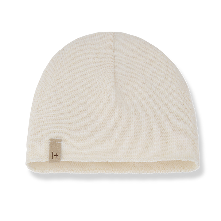 footie knit double breasted wrap with beanie - ecru