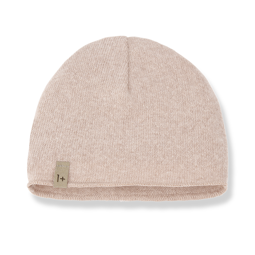 footie knit double breasted wrap with beanie - nude