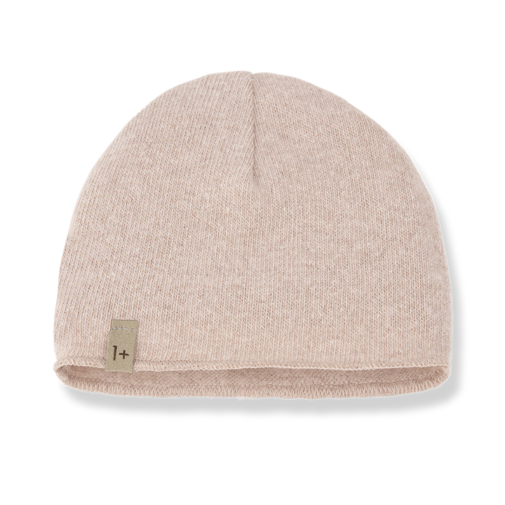 footie knit double breasted wrap with beanie - nude