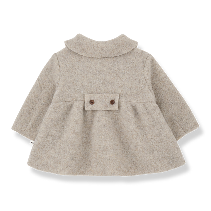 jacket wool flowy with collar - tortora