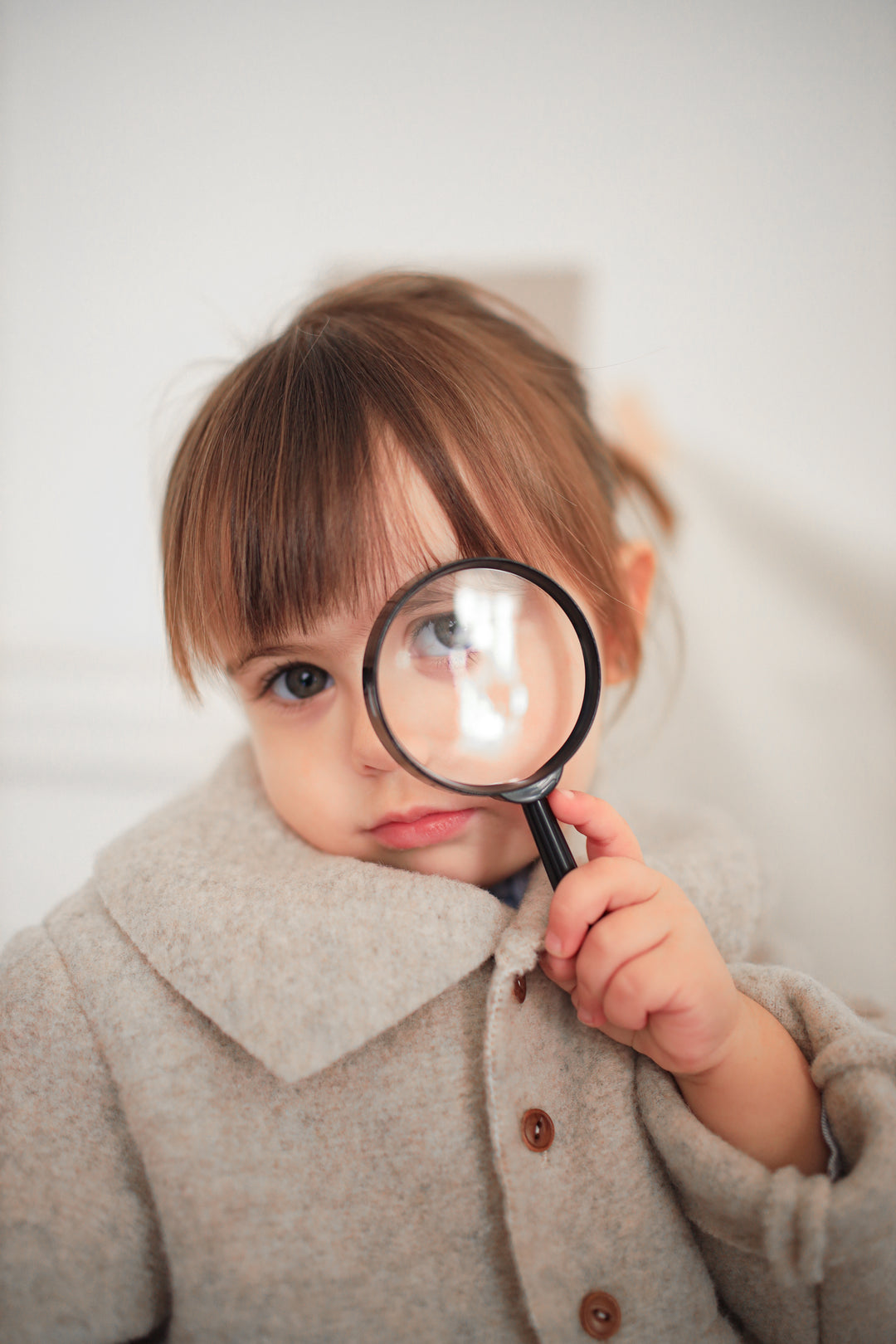 jacket wool flowy with collar - tortora