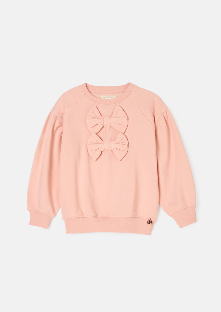 top l/s sweat puff bows - pink