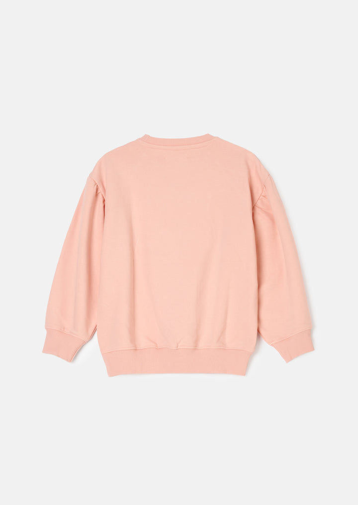 top l/s sweat puff bows - pink