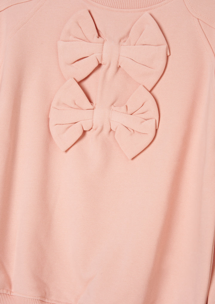 top l/s sweat puff bows - pink