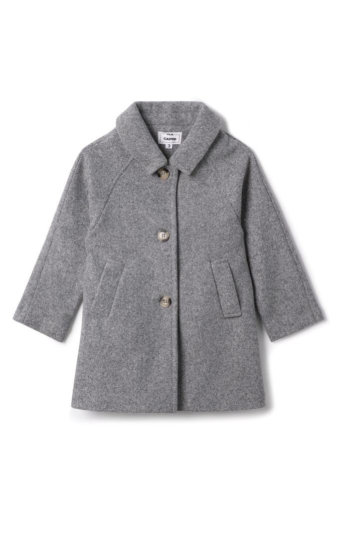 coat wool trench - dove grey mix