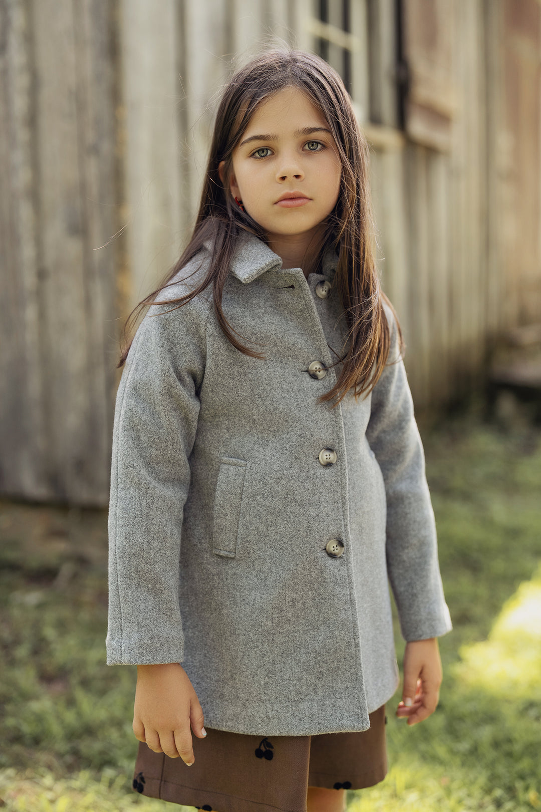 coat wool trench - dove grey mix