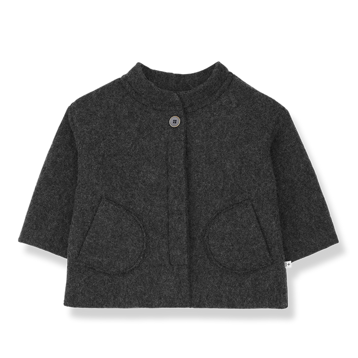 jacket wool with pockets - anthracite