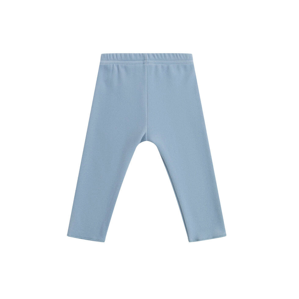 set knit fleece wrap top and pants with bonnet and booties - blue