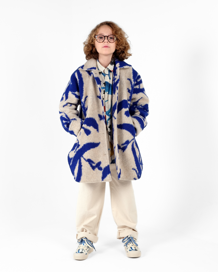 coat wool oversized side pockets - bento azulejo