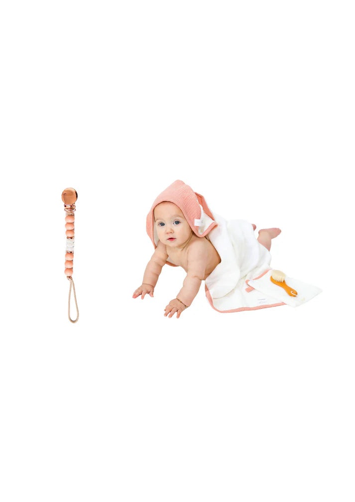 towel hooded 1st spa set - mauve bliss