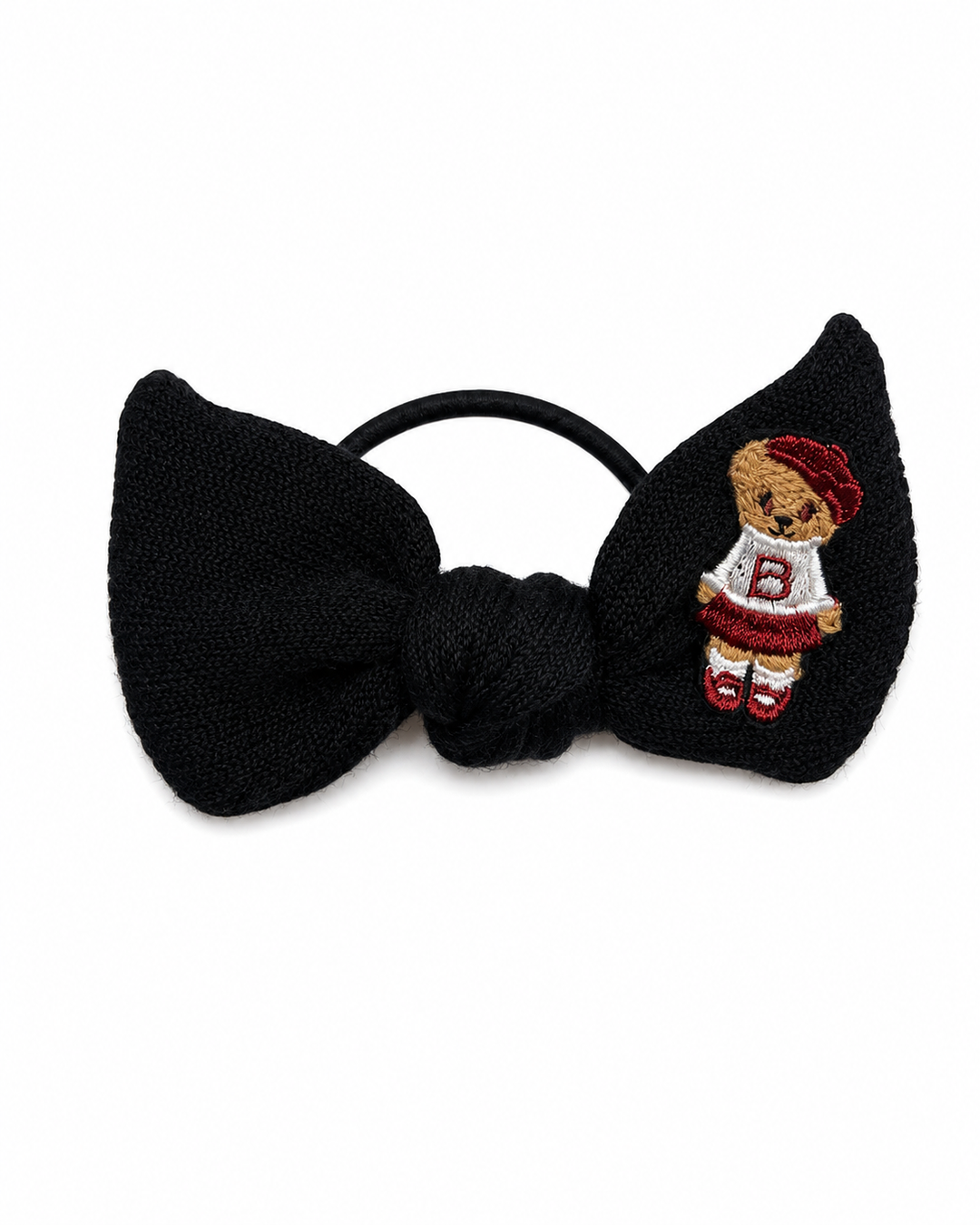 pony teddy knits tie - black