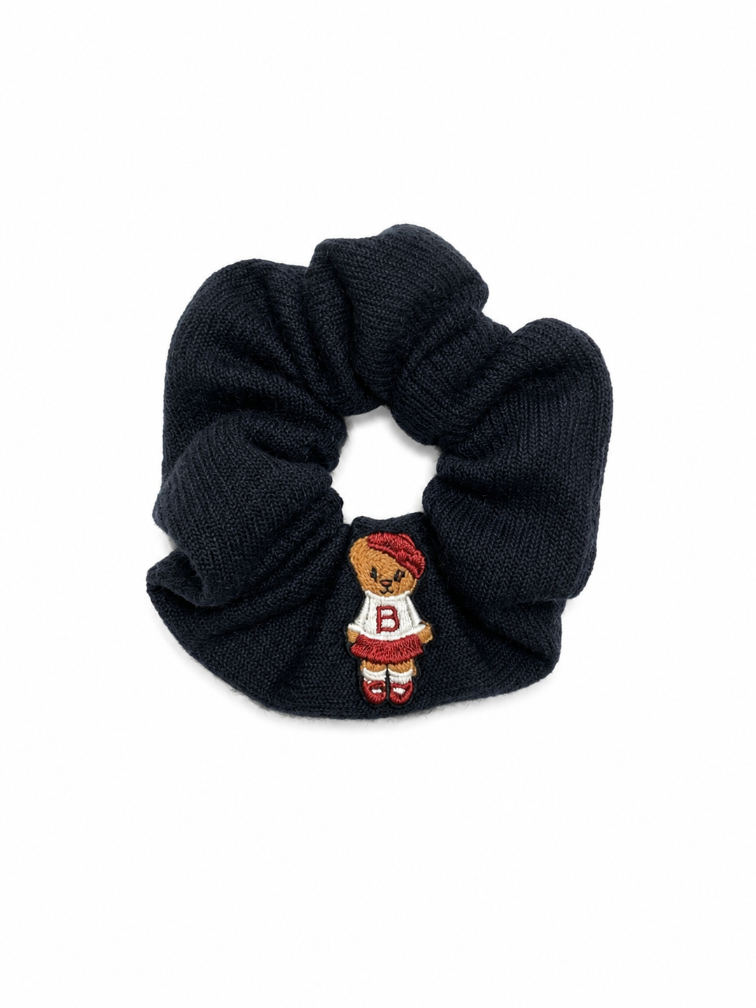 pony scrunchie teddy knits - navy