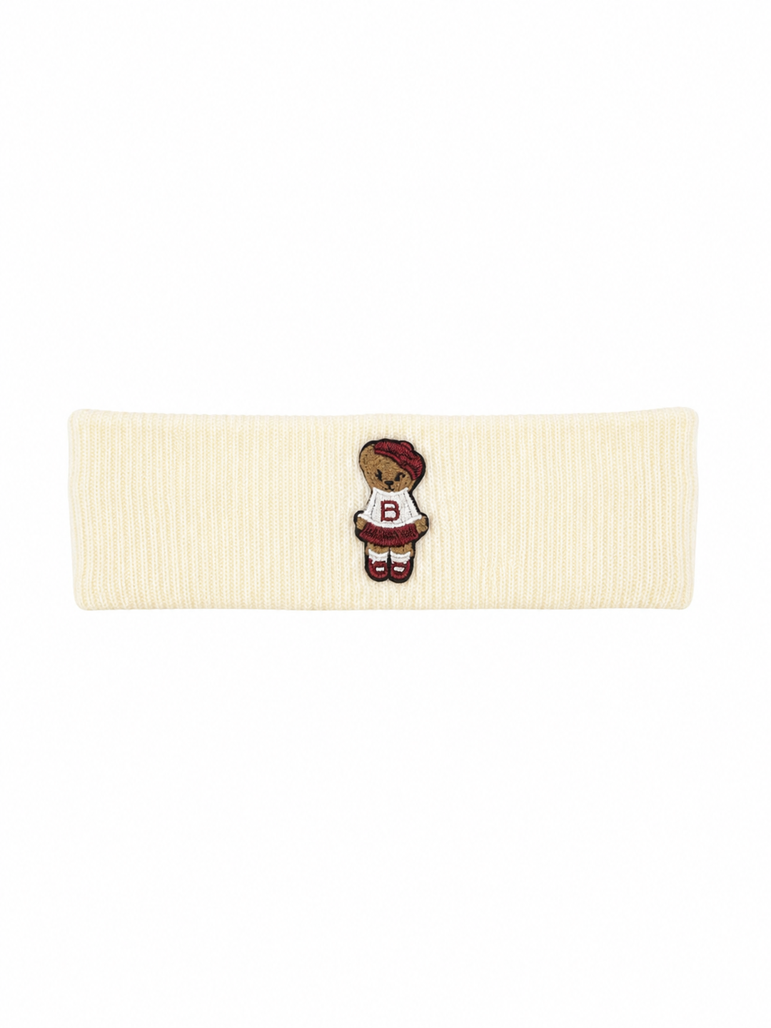 headwrap knit teddy - cream